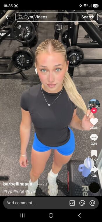 Barbellinaa leaked private photo uncensored HD quality